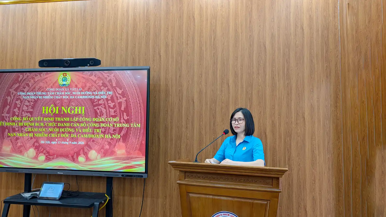 THÀNH LẬP CÔNG ĐOÀN CƠ SỞ TRUNG TÂM CHĂM SÓC NUÔI DƯỠNG VÀ ĐIỀU TRỊ NẠN NHÂN BỊ NHIỄM CHẤT ĐỘC DA CAM/DIOXIN HÀ NỘI: ĐIỂM TỰA VỮNG CHẮC CHO 87 VIÊN CHỨC, NGƯỜI LAO ĐỘNG