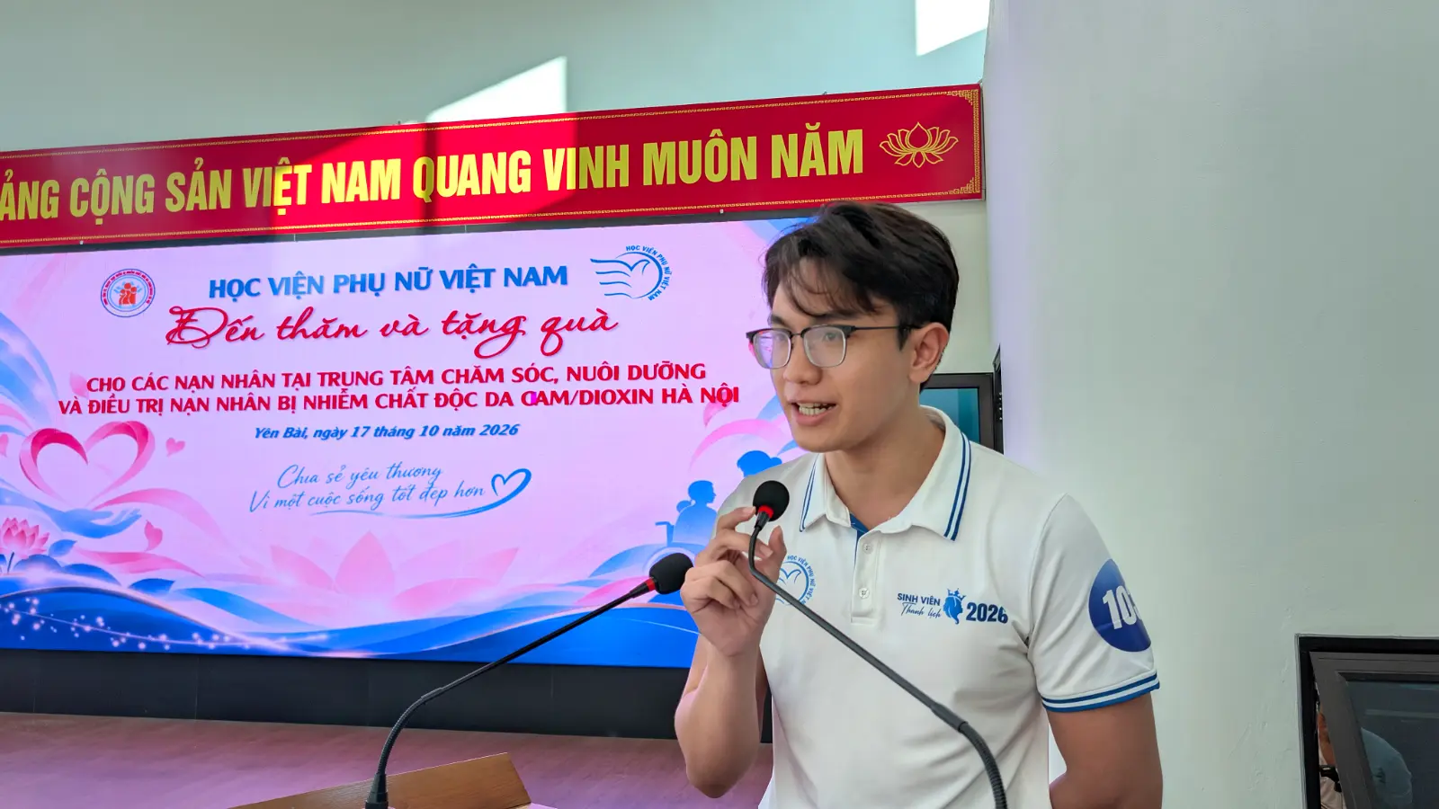 LAN TỎA THÔNG ĐIỆP NHÂN ÁI TỪ HÀNH TRÌNH THIỆN NGUYỆN CỦA HỌC VIỆN PHỤ NỮ VIỆT NAM TẠI TRUNG TÂM